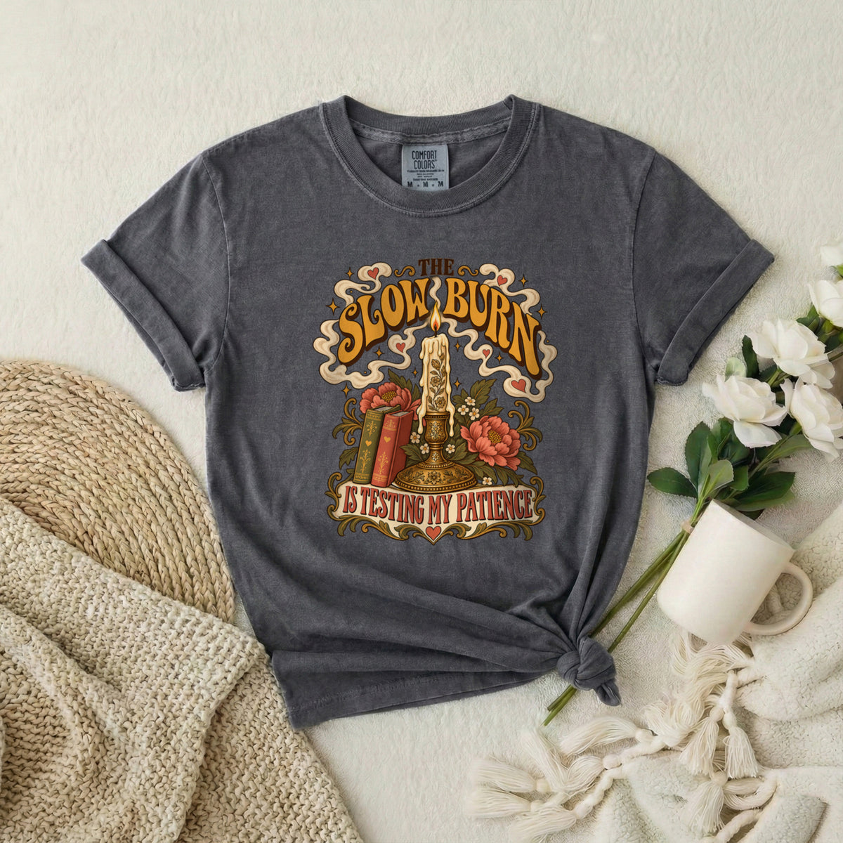 Slow Mornings, Blessed Patience Graphic T-Shirt