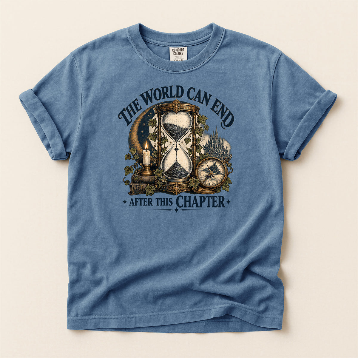 The World Can End After This Chapter Hourglass T-Shirt