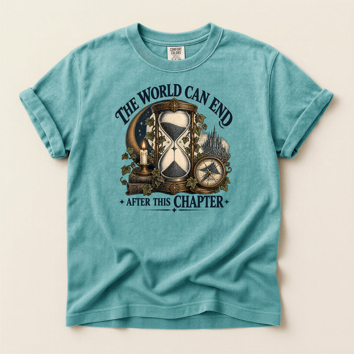 The World Can End After This Chapter Hourglass T-Shirt